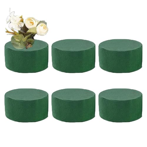 Biniveil 6pieces Blumenschaumblöcke | Runde grüne Schaumblöcke | Blumenanordnung Block | Wasser absorbierender Schaum | Home Decoration Arranging Accessoires | 4x8cm Biniveil 6pieces Blumenschaumblöcke | Runde grüne Schaumblöcke | Blumenanordnung Block | Wasser absorbierender Schaum | Home Decoration Arranging Accessoires | 4x8cm von Biniveil