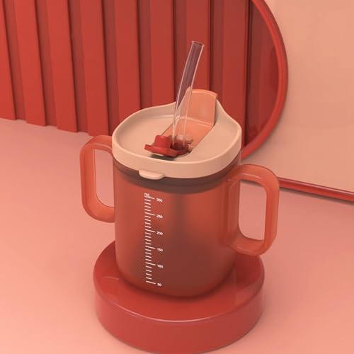 Biniveil Auslaufsicherer Trinkbecher | Schnabeltasse Senioren | Trinkbecher Mit Deckel Und Strohhalm | Schnabeltasse Mit Deckel | Für Erwachsene Ältere Patienten Schwangerschafts von Biniveil