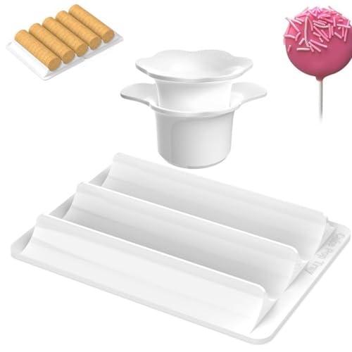 Biniveil Cake Pop Backformen, Runde Kuchen Am Backform Set Mit Tablett, Lebensmittelechte Küchenhelfer Für Muffin Desserts Geburtstag Hochzeit Feiertag Kinder Frauen Bäcker Biniveil Cake Pop Backformen, Runde Kuchen Am Backform Set Mit Tablett, Lebensmittelechte Küchenhelfer Für Muffin Desserts Geburtstag Hochzeit Feiertag Kinder Frauen Bäcker von Biniveil