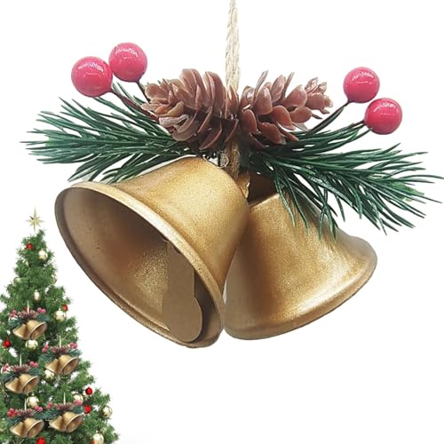 Biniveil Christbaum Schmuck Künstlich | Glocken Mit Beerendekor | Hangbare Metall Anhang Deko Fenster Zuhause Party Laden Fest Atmosphare Steigern Biniveil Christbaum Schmuck Künstlich | Glocken Mit Beerendekor | Hangbare Metall Anhang Deko Fenster Zuhause Party Laden Fest Atmosphare Steigern von Biniveil