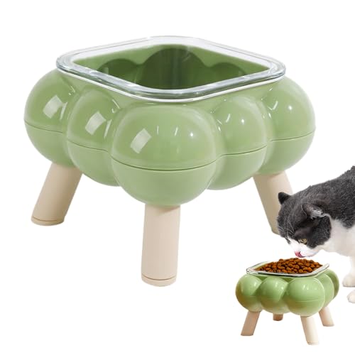 Biniveil Erhöhter Katzenfutternapf | Hoch Katzenschale | Hochbeiniger Wassernapf Anti-Schwarzkippe Futterautomat Für Fütterung Und Trinken Haushalt Unterwegs von Biniveil