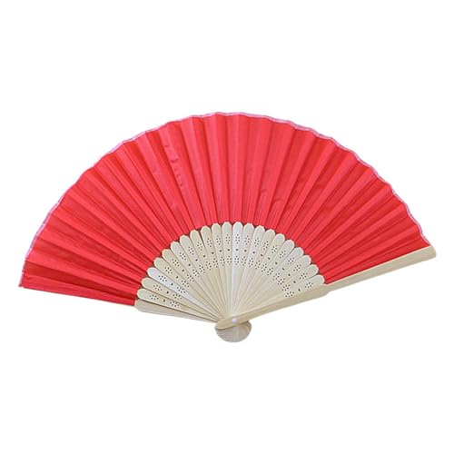 Biniveil Faltfächer aus Seidenholz, faltbarer Handfächer aus Seide,Sommer-Kühlventilator Kalligraphie-Ventilator - Sommer-Lüfter, Kalligraphie-Fächer, reiner Pai-Fächer, leerer von Biniveil