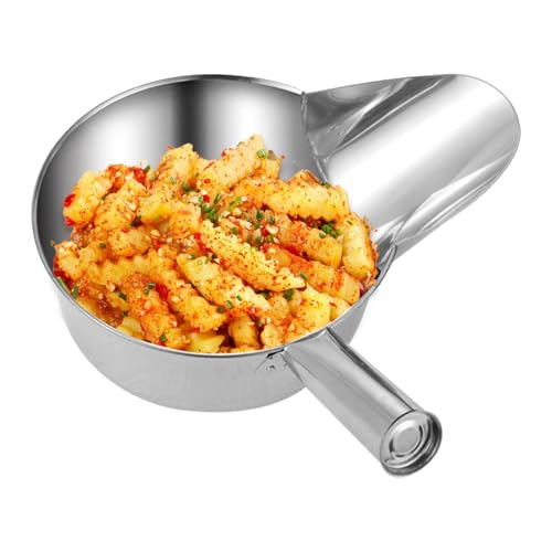 Biniveil Frittier-Schöpfer - Edelstahl Fritteuse Schaufel für Küche,Speisezubereitung Entenschnabel Rührwerk für | Wohnmobil Speisesaal Catering LKW Restaurant Kino von Biniveil