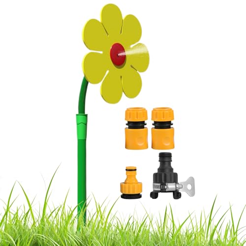 Biniveil Gänseblümchen Wasserspinner | Blumensprenger mit Erdspieß | 360 Grad Rotierender Bewässerung für Garten Terrasse Spiel Biniveil Gänseblümchen Wasserspinner | Blumensprenger mit Erdspieß | 360 Grad Rotierender Bewässerung für Garten Terrasse Spiel von Biniveil