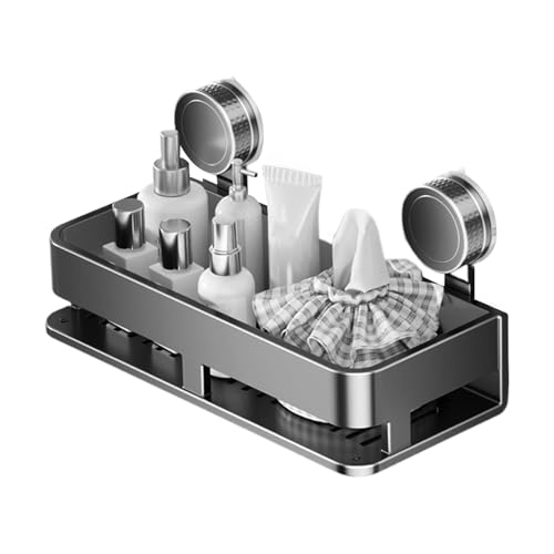 Biniveil Gewürzregal - Schrankorganizer Für Gewürze - Saugnapf Aufbewahrungsregal mit 5 Haken Küchenutensil für Fliesen Glas Metall Marmor Zuhause Wohnzimmer Wohnung und Camping Biniveil Gewürzregal - Schrankorganizer Für Gewürze - Saugnapf Aufbewahrungsregal mit 5 Haken Küchenutensil für Fliesen Glas Metall Marmor Zuhause Wohnzimmer Wohnung und Camping von Biniveil