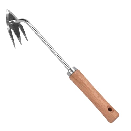 Biniveil Handjäter Werkzeug - Garten Unkrautentferner,Ergonomischer Griff mit 3 Zinken zum Entfernen von Unkraut & Gras für Gemüsebeete, Blumenbeete, Rasen & Gartenbereich von Biniveil