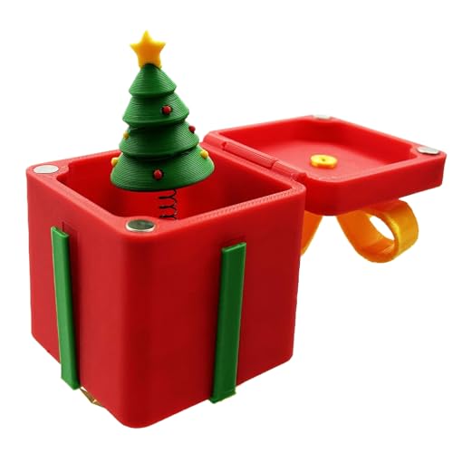 Biniveil Hochziehbare Weihnachtsbox,3D Gedruckte Weihnachtsschmuck Dekobox | Lustige Figuren Für Wohnung Eingangsbereich Indoor Schlafzimmer Wohnzimmer Kamin Bar Schminktisch Party Geburtstag von Biniveil