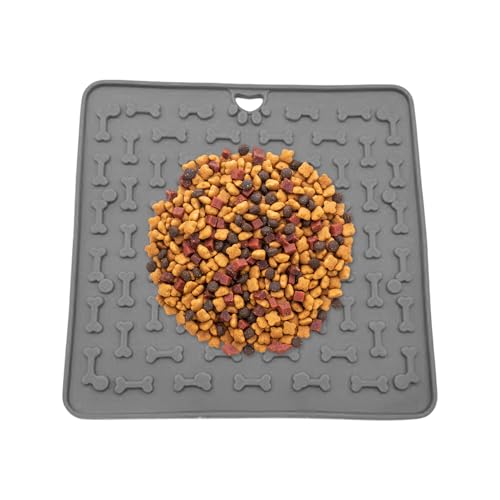 Biniveil Hundeleckmatte,Saugnapf Verlangsamer Futterautomat Silikon | Futternapf Gegen Langeweile 18,8x18,8cm Einfach Zu Reinigen Für Belohnungshappen Welpen Haustier Training Biniveil Hundeleckmatte,Saugnapf Verlangsamer Futterautomat Silikon | Futternapf Gegen Langeweile 18,8x18,8cm Einfach Zu Reinigen Für Belohnungshappen Welpen Haustier Training von Biniveil