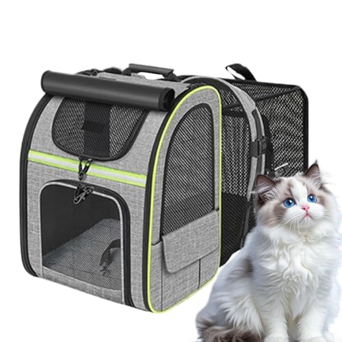 Biniveil Katzenrucksack,Hundetransporter Rucksack | Zusammenklappbar Erweiterbar Leichter Haustierrucksack Für Camping Outdoor Biniveil Katzenrucksack,Hundetransporter Rucksack | Zusammenklappbar Erweiterbar Leichter Haustierrucksack Für Camping Outdoor von Biniveil