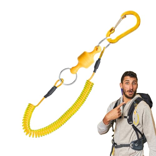 Biniveil Kescher Magnet - Magnetclip Haltevorrichtung mit Rückzugsfunktion - Zubehör Werkzeug Schnellspanner Karabiner Verstellbarer Gurt für Salzwasser Süßwasser Angelausrüstung von Biniveil