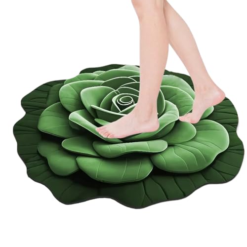 Biniveil Kieselgur Badematte,Anti Rutsch Badezimmer Matte - Schnelltrocknende rutschfeste Ästhetische Blumenmatte 40x40cm Für Eingang Bad Spa Küche Biniveil Kieselgur Badematte,Anti Rutsch Badezimmer Matte - Schnelltrocknende rutschfeste Ästhetische Blumenmatte 40x40cm Für Eingang Bad Spa Küche von Biniveil