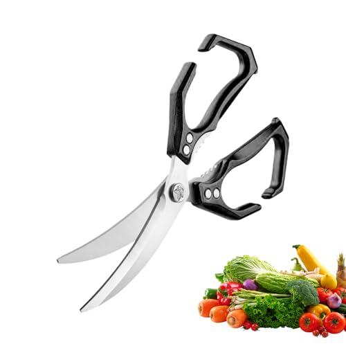 Biniveil Küchenschere Für Lebensmittel,2-in-1 Meeresfrüchte Schere mit Walnussknacker | Robuste Edelstahl Multifunktions Küchenschere für Obst Salat Biniveil Küchenschere Für Lebensmittel,2-in-1 Meeresfrüchte Schere mit Walnussknacker | Robuste Edelstahl Multifunktions Küchenschere für Obst Salat von Biniveil