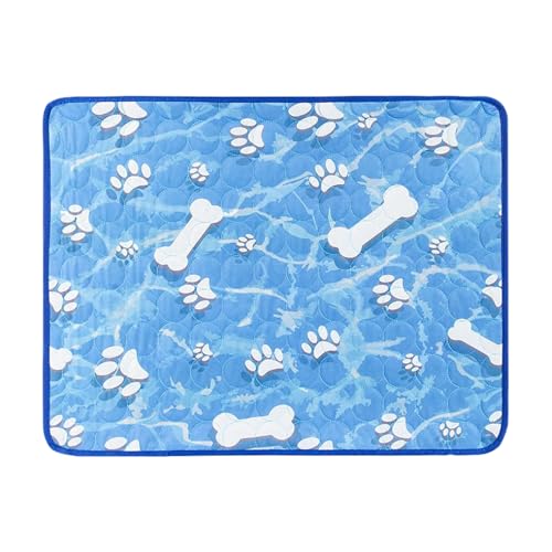 Biniveil Kühlmatte Für Hunde - Hundekühlmatte Kissen Unterlage,rutschfeste Atmungsaktive Waschbare Unterlage Für Camping Auto Boot Und Draußen von Biniveil