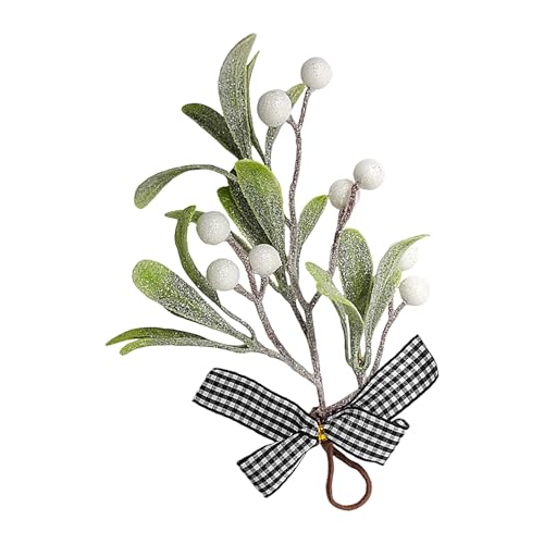 Biniveil Künstliche Dekoration | Handgemachtes Bouquet Mit Schleife | Saisonaler Weihnachtsschmuck Für Kamin Kränze Türen Eingänge Gärten Höfe von Biniveil