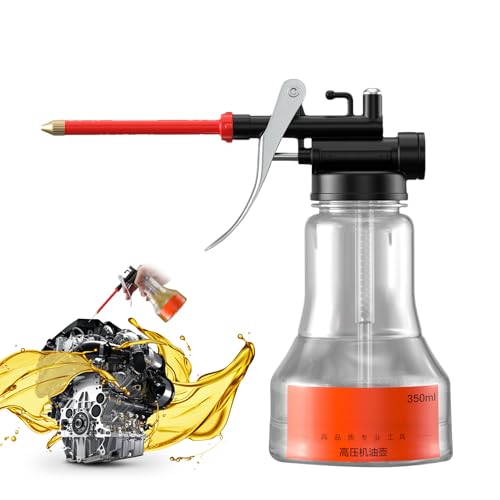 Biniveil Ölkanne mit Tülle | 350ml Industrielle Pumpendose - Schmierspender mit gerader Tülle für Garage Kleingeräte Elektronik Industrie von Biniveil