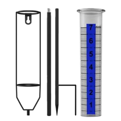 Biniveil Outdoor Regenmesser - Regenmesser Mit Erdspieß Für Garten - Regenmessgerät Für Garten Terrasse Rasen Pflanzenbeet von Biniveil