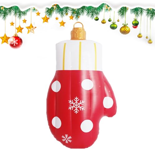 Biniveil Riesige Aufblasbare Weihnachtskugeln - PVC Weihnachtsdekoration Aufblasbare Deko | Festliche Atmosphäre Accessoires für Fensterbank Hof Rasen Garten Terrasse Outdoor Indoor Partys von Biniveil