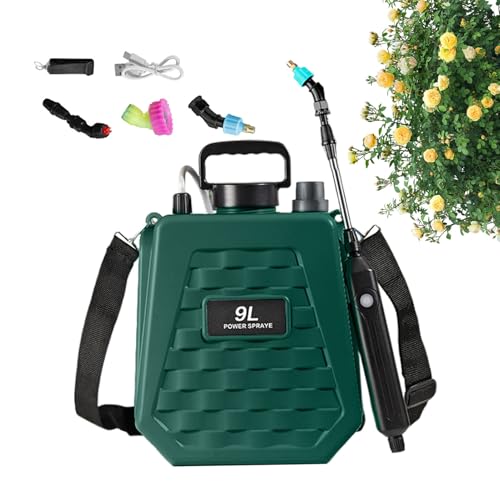 Biniveil Rucksack Sprüher Akku Betriebene,Akkubetriebene Spritzen für Rasen- und Gartenbereich - Sprühflasche Mit 2 Verstellbare Geschwindigkeiten Für Garten Landwirtschaft Hof Rasen von Biniveil