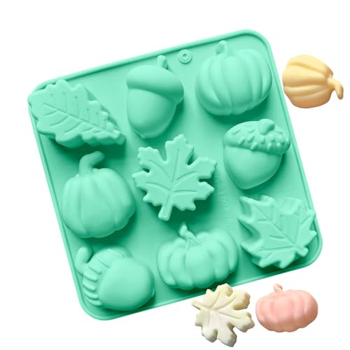 Biniveil Silikon Backform | Kürbis Ahornblatt Silikon Lebensmittelformen | Herbst Deko Werkzeuge Für Thanksgiving Seife Schokoladenkuchen Kerzen Handwerk Home Decor von Biniveil