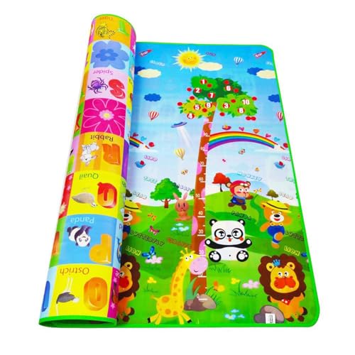 Biniveil Spielteppich,Waschbarer Kindergarten Teppich | Doppelseitige Interaktive Matte Für Innenräume Kindergarten Kinderzimmer Sinnesanregung Aktivitäten Krabbelübungen Draußen Biniveil Spielteppich,Waschbarer Kindergarten Teppich | Doppelseitige Interaktive Matte Für Innenräume Kindergarten Kinderzimmer Sinnesanregung Aktivitäten Krabbelübungen Draußen von Biniveil