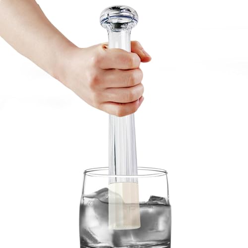 Biniveil Stößel für Cocktails | 24 cm langer Eiszerkleinerer, professionelles Barwerkzeug zum Zerkleinern von Obst, Herstellung von Mojitos und anderem Saft, mit gezacktem Boden von Biniveil