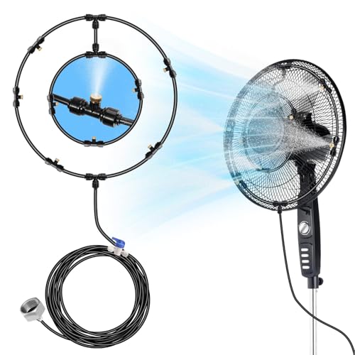 Biniveil Ventilator-Nebelset | Outdoor Fan Mister | Terrassen-Ventilatorvernebler | Außenventilator-Nebelkühlsystem | Mit 8 Abnehmbaren Düsen | Für Patio-Gartengewächshäuser Biniveil Ventilator-Nebelset | Outdoor Fan Mister | Terrassen-Ventilatorvernebler | Außenventilator-Nebelkühlsystem | Mit 8 Abnehmbaren Düsen | Für Patio-Gartengewächshäuser von Biniveil