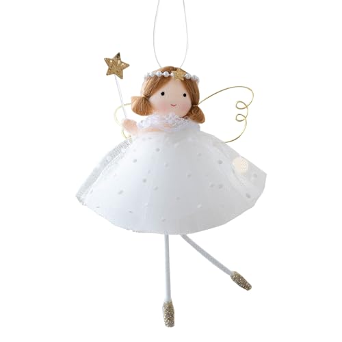 Biniveil Weihnachtsengel Christbaumschmuck - Winterlicher Hängeschmuck Mit Engeldesign,Süße Winterdekoration Für Zuhause Kamin Fenster Weihnachtsfest von Biniveil