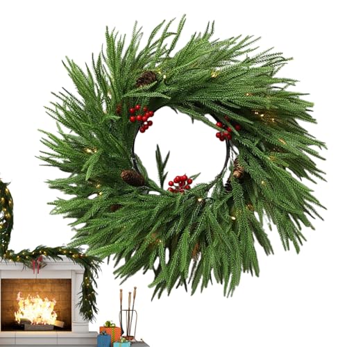 Weihnachtsgirlande | 1.8m Künstliche Pflanzendeko | Beleuchtete Festliche Girlande - Für Weihnachten Innenbereich Kaminsims Tisch Tür Fenster Hochzeit Party Küche Weihnachtsgirlande | 1.8m Künstliche Pflanzendeko | Beleuchtete Festliche Girlande - Für Weihnachten Innenbereich Kaminsims Tisch Tür Fenster Hochzeit Party Küche von Biniveil