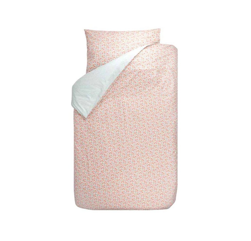Babybettwäsche Kinderbettwäsche Bibi Streublümchen rosa rot türkis 100 x 135, Bink Bedding, 100% Baumwolle von Bink Bedding