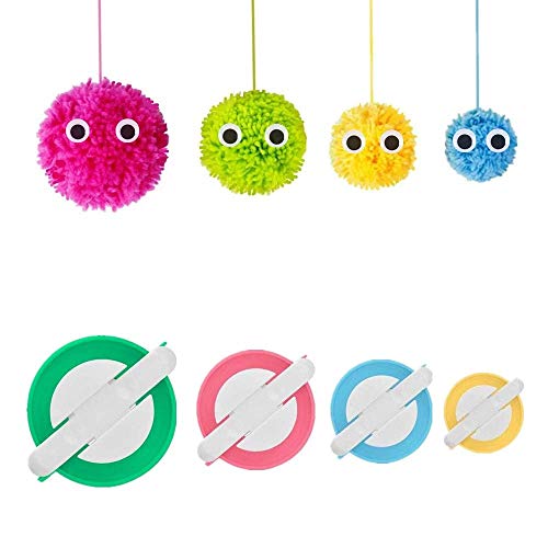 Binnan 4 Größen Pom Pom Maker,DIY Pom Pom Handwerk Werkzeug Fluff Ball Weaver Maker von Binnan