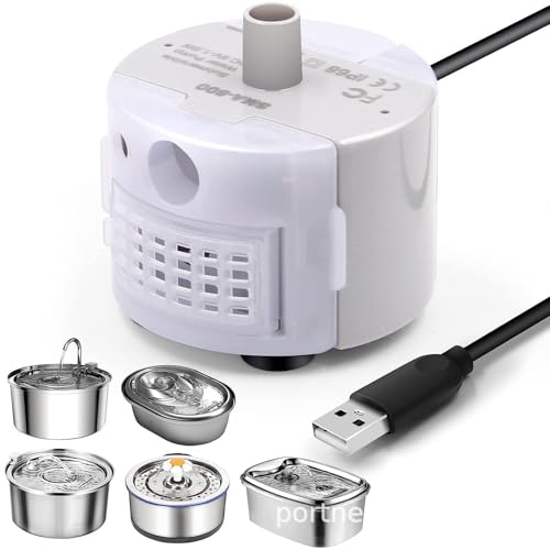 Binnan Katzenbrunnen Edelstahl,2.5L Katzenbrunnen Edelstahl,Trinkbrunnen für Katze,Katzenbrunnen Pumpe mit LED Verfügbar für Hunde und Katzen,Katzenbrunnen Ultra-Quiet, Kein Sputter, Kompakt Binnan Katzenbrunnen Edelstahl,2.5L Katzenbrunnen Edelstahl,Trinkbrunnen für Katze,Katzenbrunnen Pumpe mit LED Verfügbar für Hunde und Katzen,Katzenbrunnen Ultra-Quiet, Kein Sputter, Kompakt von Binnan