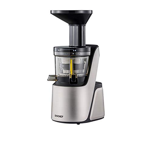 BioChef Quantum Cold Press Entsafter – Slow Masticating Juicer für Obst und Gemüse | Kaltpresse Entsafter Maschine | 37 U/min für Max Nährstoffe (Silber) von Bio Chef