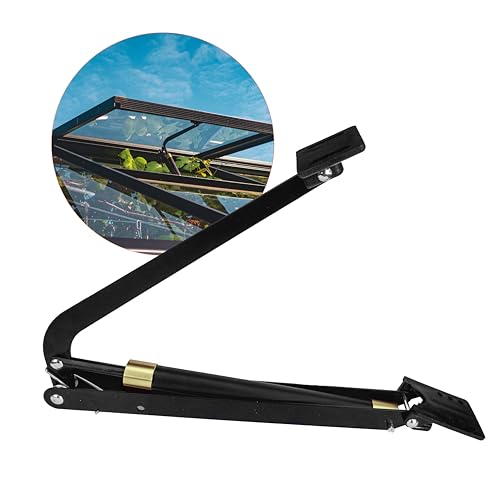 Bio Green Fensterheber für Gewächshäuser | funktioniert ohne Strom | Einstellbarer Temperaturbereich 16-25 °C | 6 kg Hebekraft | Aluminium | schwarz von Bio Green