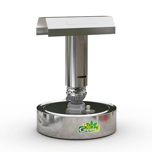 Bio Green Paraffin-Gewächshaus-Heizung WARMAX Power 5 aus Edelstahl | max. 300 Watt | für Gewächshäuser bis 4 m² | max. 7 Tage Brenndauer/Füllung von Bio Green