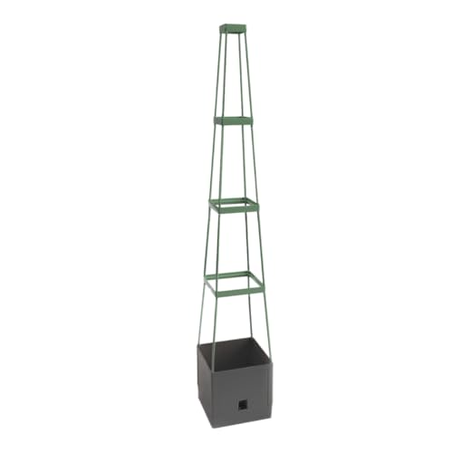 Bio Green Pflanzen-Aufzucht-Turm „Maxitom“ mit Rankhilfe und 2 Liter Wasserspeicher | 16 Liter Fassungsvermögen | 150 cm Höhe | Farbe anthrazit, 26.01 x 26.01 x 8.99 cm von Bio Green