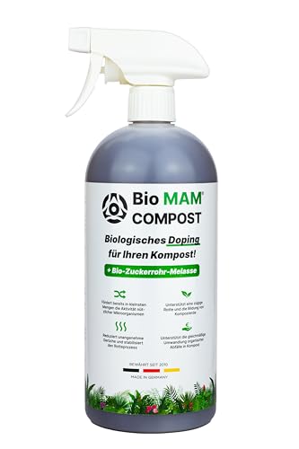 Bio MAM COMPOST – gebrauchsfertiger Kompost-Beschleuniger in der Sprühflasche | mit Bio Zuckerrohr-Melasse | reduziert Gerüche, verkürzt Rottezeit, fördert Humusbildung – 1 Liter Bio MAM COMPOST – gebrauchsfertiger Kompost-Beschleuniger in der Sprühflasche | mit Bio Zuckerrohr-Melasse | reduziert Gerüche, verkürzt Rottezeit, fördert Humusbildung – 1 Liter von Bio MAM