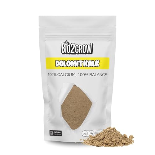Bio2Grow Dolomitkalk 5KG – Magnesium und Calcium für Bodenverbesserung, pH-Wert-Regulierung und gesundes Wachstum von Bio2Grow