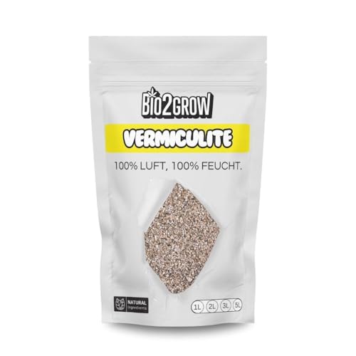 Bio2grow Vermiculite 2L - Natürliches Pflanzsubstrat Bodenverbesserer Feuchtigkeitsspeicher von Bio2Grow