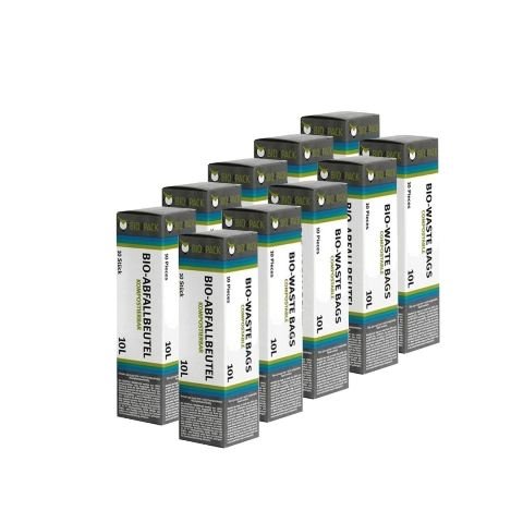 BIO4PACK Bio Abfallbeutel - Verschiedene Größen und Mengen (10 Liter, Menge: 10 Rollen) von BIO4PACK