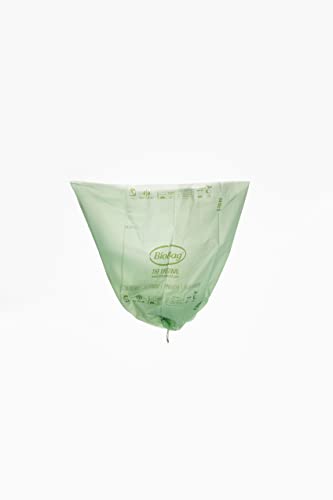 BioBag, Bio-Müllbeutel 6 Liter, 30 Müllsäcke 100% kompostier, Bio ECO von BioBag