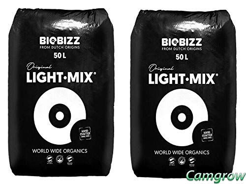 Biobizz - Bio-Blumenerde Universalmischung, leichte Mischung und Wurm-Humus - 2 x leichte Mischung, 50 l von BioBizz