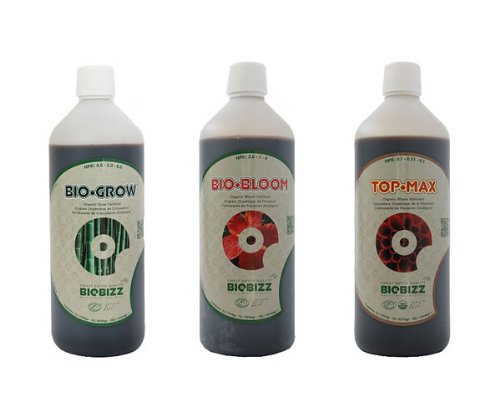 BioBizz - Bio Grow, Bio Bloom und Top Max, je 500 ml, Düngemittel von BioBizz