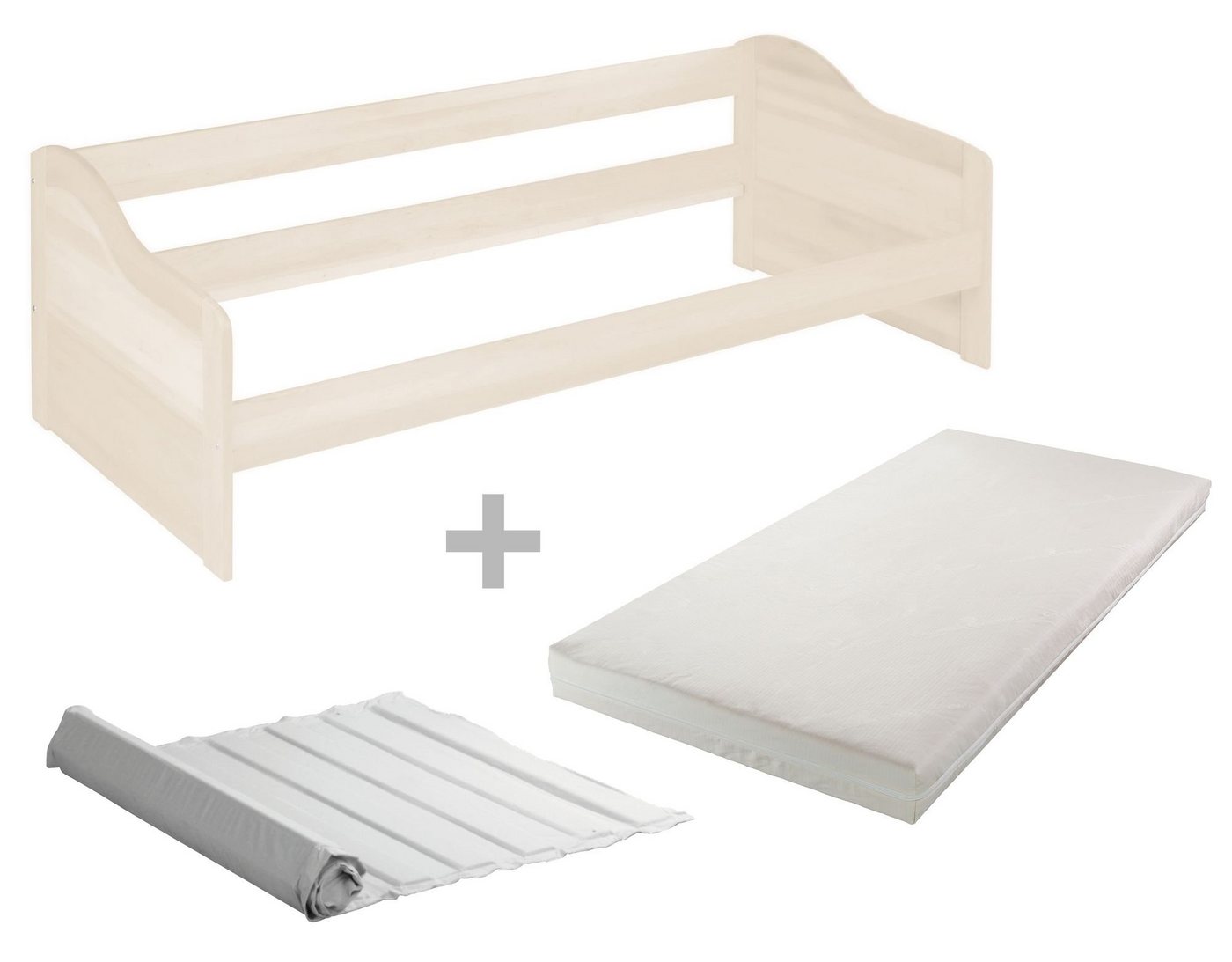 BioKinder - Das gesunde Kinderzimmer Funktionsbett Nico, Komplett-Set Sofabett mit Roll-Lattenrost und Matratze Weiß von BioKinder - Das gesunde Kinderzimmer