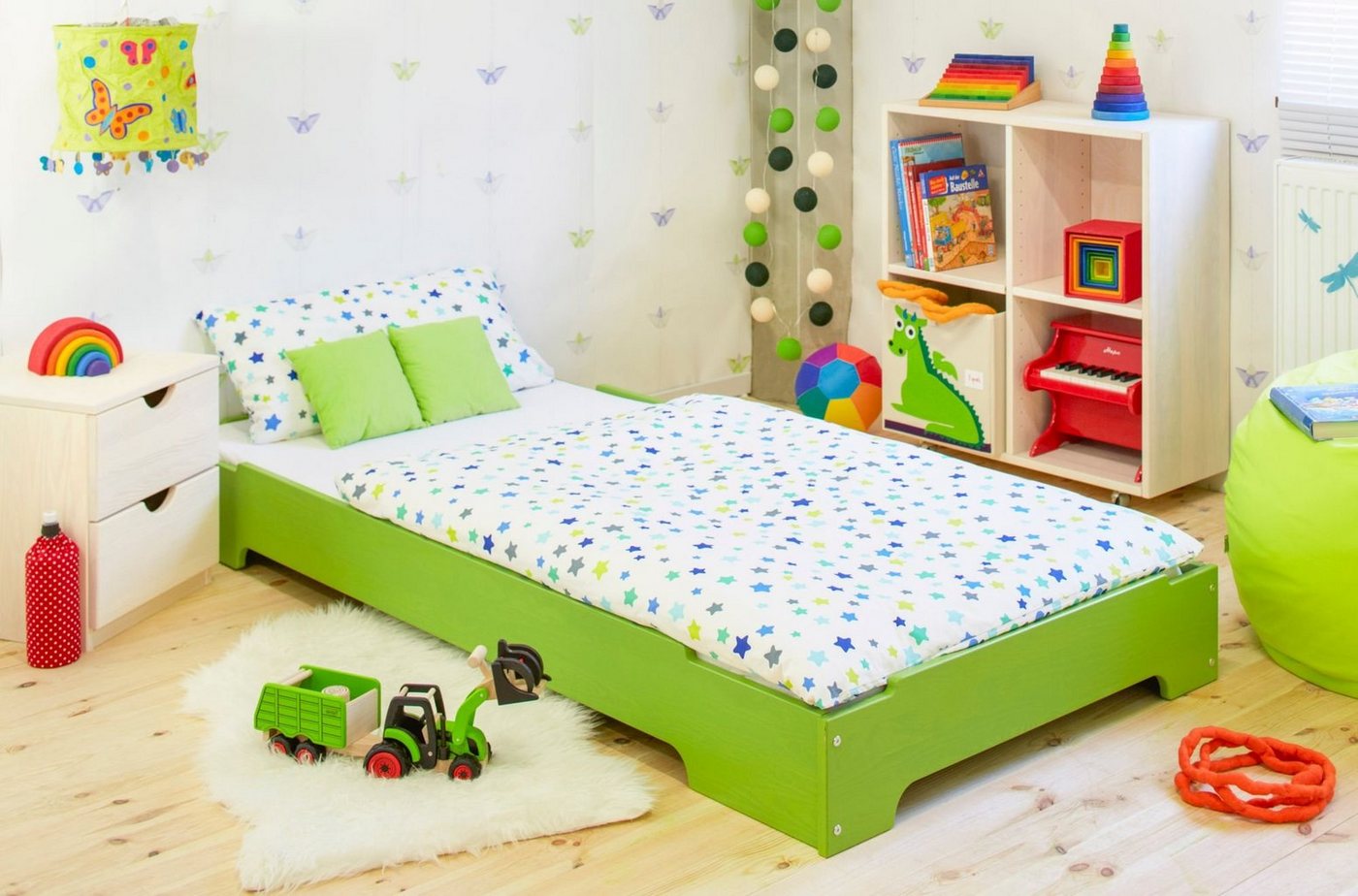 BioKinder - Das gesunde Kinderzimmer Stapelbett Kai, 90x200 cm von BioKinder - Das gesunde Kinderzimmer