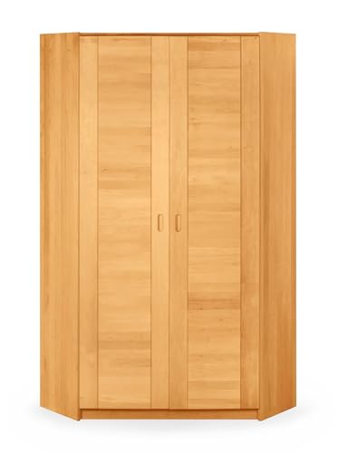 BioKinder Eckkleiderschrank Eckschrank Kinder-Kleiderschrank aus zertifiziertem Massivholz Erle 204 x 95 x 32 cm von BioKinder - Das gesunde Kinderzimmer