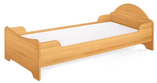 BioKinder Einzelbett Kinder-Bett Kojenbett David metallfrei aus zertifiziertem Massivholz Erle 90 x 200 cm von BioKinder - Das gesunde Kinderzimmer