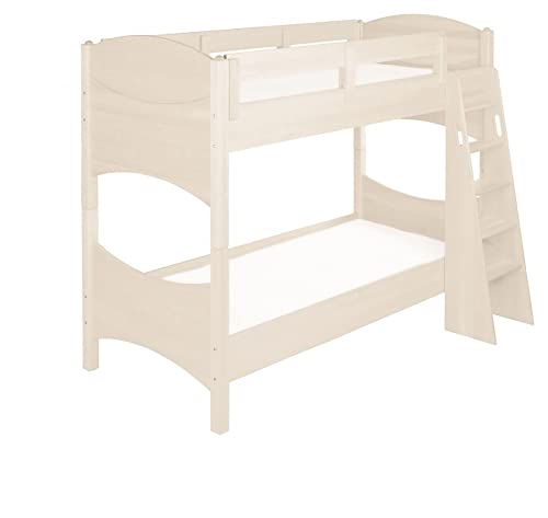 BioKinder Etagenbett Stockbett Hochbett Noah mit 2X Lattenrost teilbar aus zertifizierten Massivholz Kiefer 90x200cm von BioKinder - Das gesunde Kinderzimmer