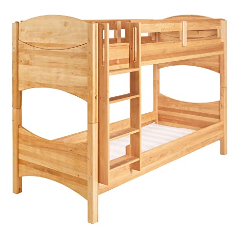 BioKinder Etagenbett Stockbett Noah mit Einhängeleiter und 2X Lattenrost aus zertifiziertem Erlenmassivholz 212 x 99 x 160 cm von BioKinder - Das gesunde Kinderzimmer