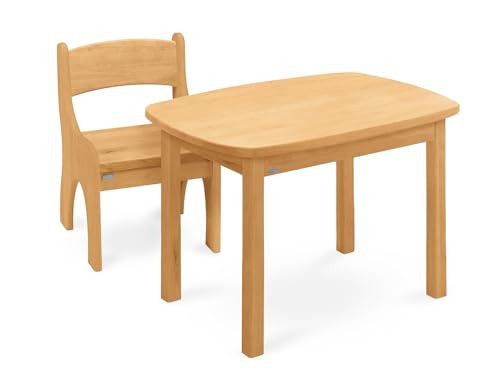 Original Levin Sitzgruppe von BioKinder® | Kindersitzgruppe Tisch & Stuhl aus Bio-Erlen-Massivholz, natürlich geölt von BioKinder - Das gesunde Kinderzimmer
