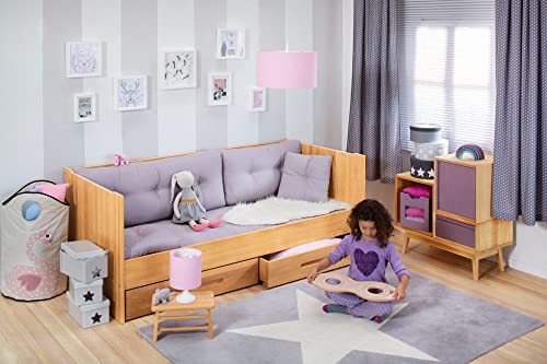 BioKinder Lina Schlafsofa Funktionsbett Kojenbett mit Lattenrost und 2 Bettkästen aus Massivholz Erle 90 x 200 cm von BioKinder - Das gesunde Kinderzimmer